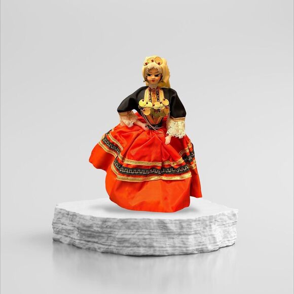 Vintage EROS Florence Made in Italy Roma Girl Doll in Traditional Costume 24 In. - Picture 11 of 11